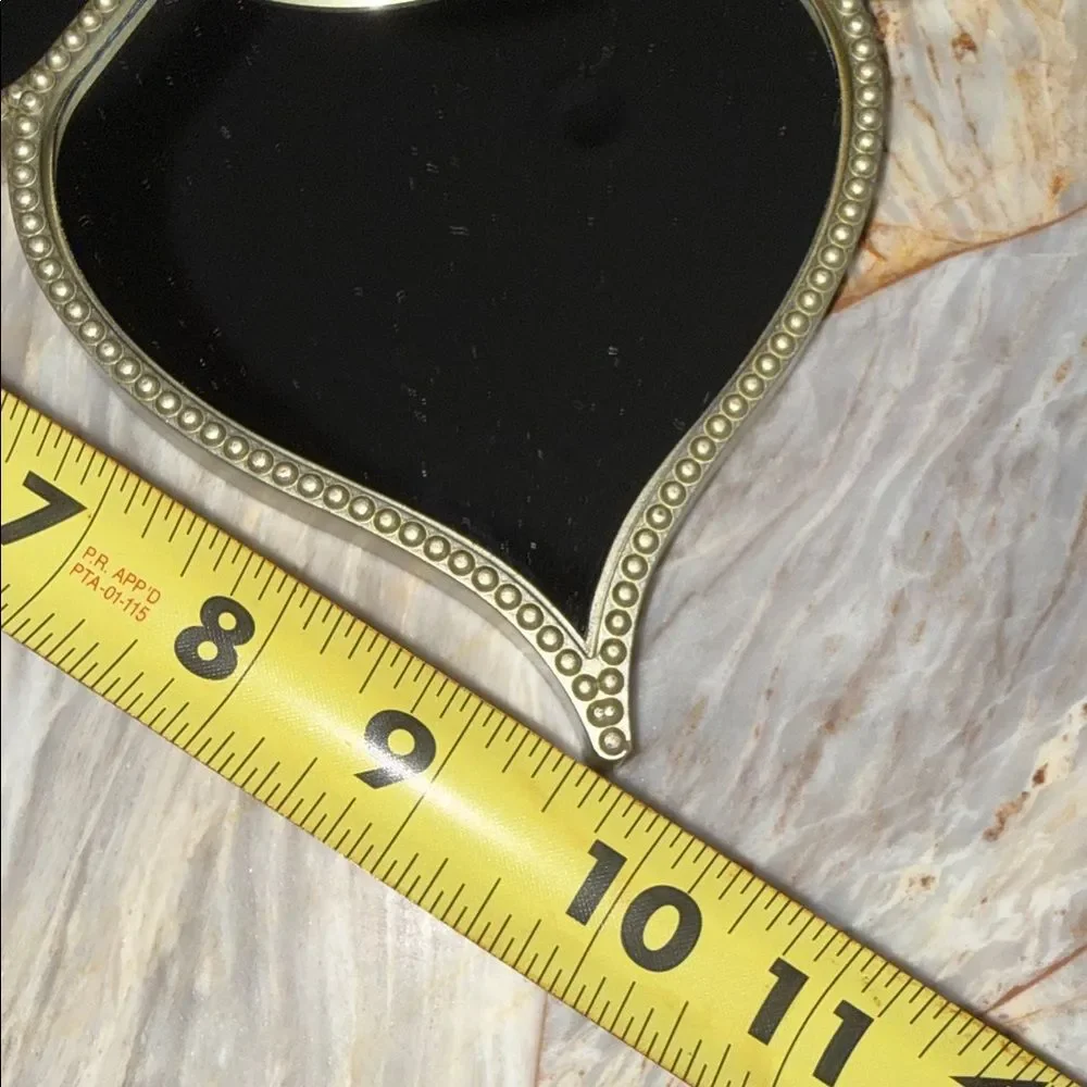 Elegant Black and Silver Decor Glass Mirror Flower Shaped Wall Set of 2